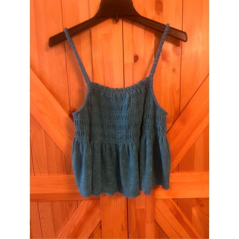 So good for life ￼ ruffled Smock tank ￼Aqua XXL Nwt (2971)